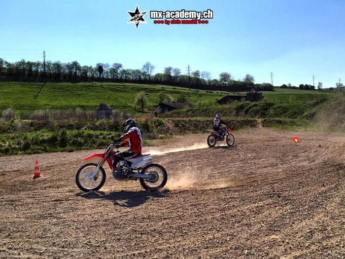 Motorcycle driving safety course learning to slide and drift